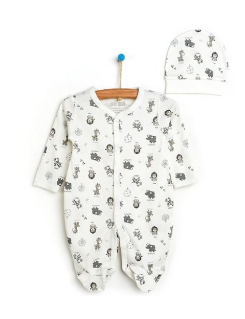 Picture of RBT-Bebek Sevimli Hayvanlar Kendinden DESENLİ Tulum-61253